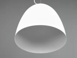 LED Pendelleuchte einflammig Metall Weiß rund, Ø 40cm