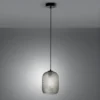 LED Pendelleuchte einflammig Kristall Glasschirm Rauchglas Ø15cm