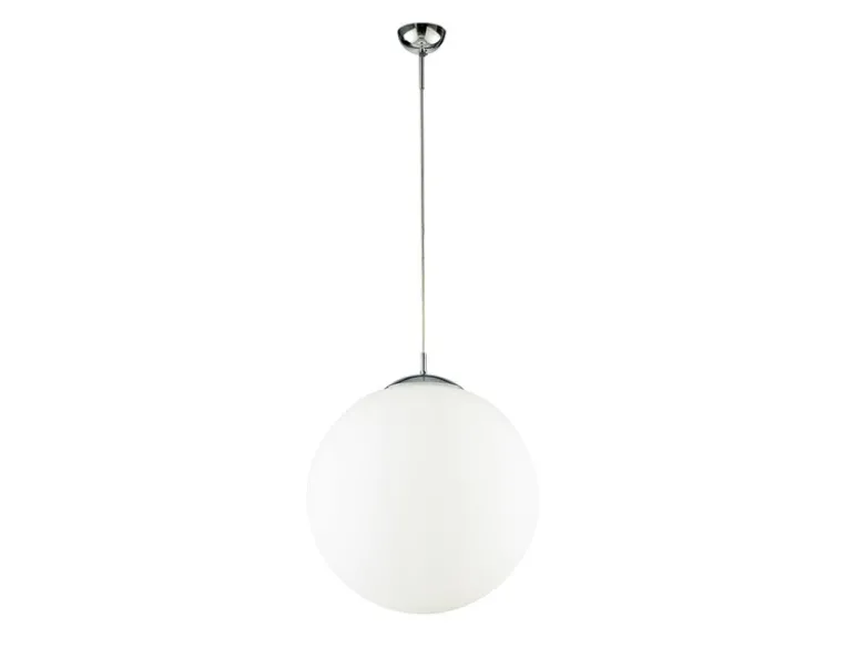LED Pendelleuchte einflammig Glaskugel Opalweiß, Ø 35cm