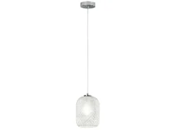 LED Pendelleuchte einflammig Kristall Glasschirm Klarglas Ø15cm