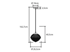 LED Pendelleuchte einflammig mit Relief Glasschirm in Blau, Ø 26cm