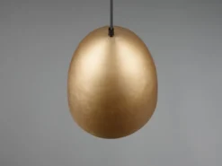 LED Pendelleuchte einflammig Metall Messing rund, Ø 25cm