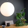 LED Pendelleuchte einflammig Glaskugel Opalweiß, Ø 45cm
