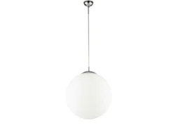 LED Pendelleuchte einflammig Glaskugel Opalweiß, Ø 45cm