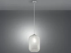 LED Pendelleuchte einflammig Kristall Glasschirm Klarglas, Ø20cm