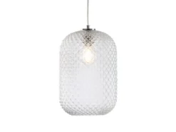 LED Pendelleuchte einflammig Kristall Glasschirm Klarglas, Ø20cm