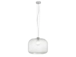LED Pendelleuchte einflammig Kristall Glasschirm Klarglas, Ø 40cm