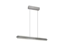 LED Pendelleuchte EMERSON höhenverstellbar & dimmbar, Silber, Breite 95cm