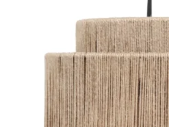LED Pendelleuchte 4-flammig aus Jute Natur im Boho Stil, Breite 115cm