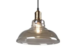 LED Pendelleuchte 1-flammig Glaslampenschirm Amberfarbig, Ø 28cm