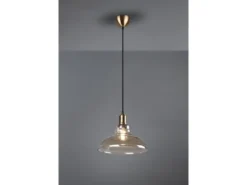 LED Pendelleuchte 1-flammig Glaslampenschirm Amberfarbig, Ø 28cm