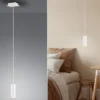 LED Pendelleuchte 1-flammig Metall in Weiß matt, Ø 12cm