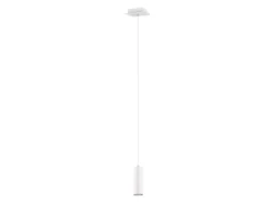 LED Pendelleuchte 1-flammig Metall in Weiß matt, Ø 12cm