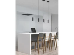 LED Pendelleuchte 1-flammig Metall in Schwarz matt, Ø 12cm