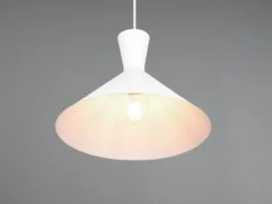 LED Pendelleuchte 1-flammig Metall Lampenschirm Weiß, Ø 35cm