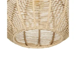 LED Pendelleuchte 1-flammig mit Lampenschirm aus Jute, Ø 34cm