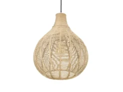 LED Pendelleuchte 1-flammig mit Lampenschirm aus Jute, Ø 34cm