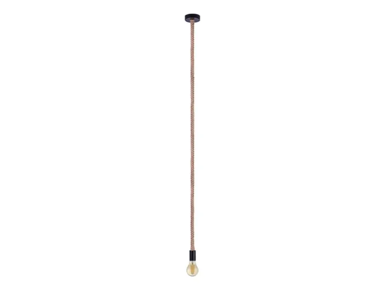 LED Pendelleuchte 1-flammig mit Hanfseil, Abhängung 160cm