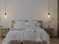 LED Pendelleuchte 1-flammig mit Hanfseil, Abhängung 160cm
