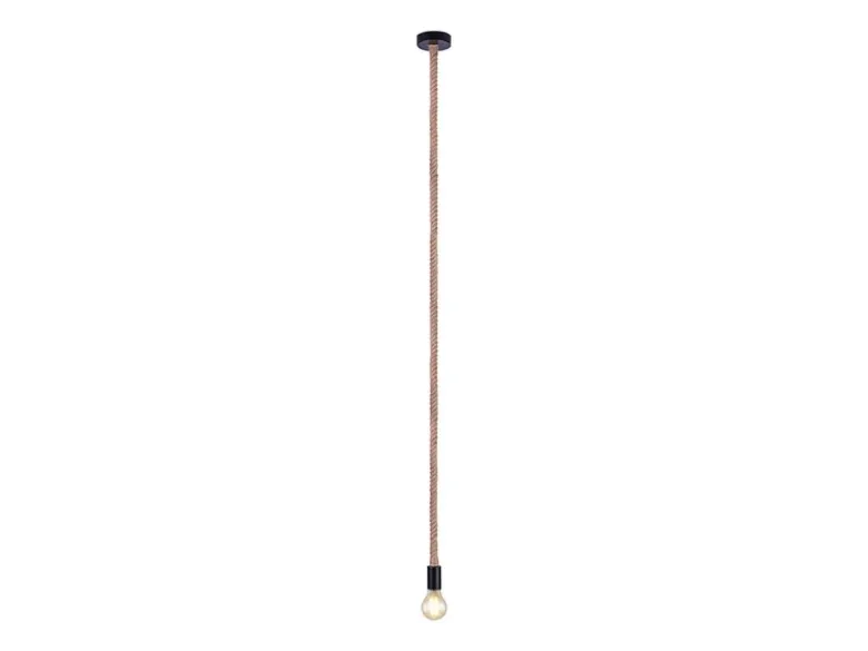 LED Pendelleuchte 1-flammig mit Hanfseil, Abhängung 160cm