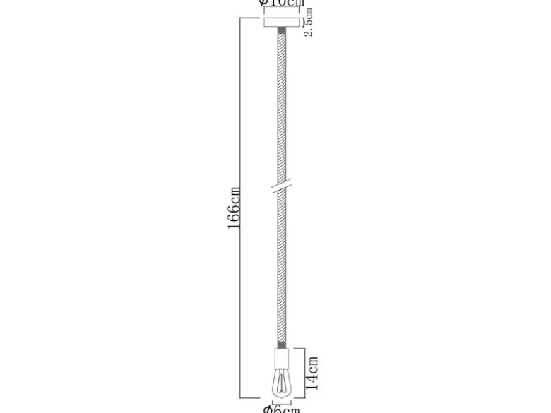 LED Pendelleuchte 1-flammig mit Hanfseil, Abhängung 160cm