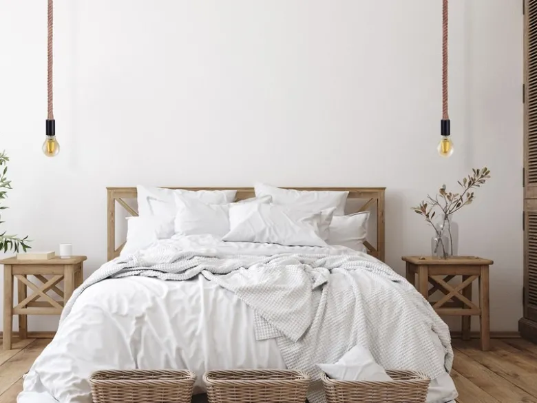 LED Pendelleuchte 1-flammig mit Hanfseil, Abhängung 160cm