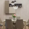 LED Pendelleuchte 3-flammig mit Glaskugeln aus Rauchglas, Ø 51cm