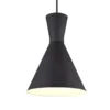 LED Pendelleuchte 1-flammig mit Metallschirm Schwarz, Ø 20cm