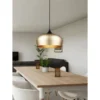 LED Pendelleuchte 1-flammig mit Lampenschirm Messing, Ø 45cm