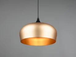LED Pendelleuchte 1-flammig mit Lampenschirm Messing, Ø 45cm