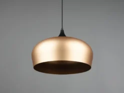 LED Pendelleuchte 1-flammig mit Lampenschirm Messing, Ø 45cm