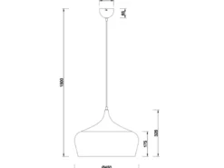 LED Pendelleuchte 1-flammig mit Lampenschirm Messing, Ø 45cm