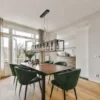 LED Pendelleuchte 7-flammig Schwarz lang mit Rauchglas, Breite 130cm