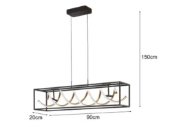 LED Pendelleuchte GIAN mit Fernbedienung dimmbar & Tageslicht, Breite 90cm