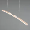 LED Pendelleuchte GINKO in Metall Beige geschwungen, Breite 79cm
