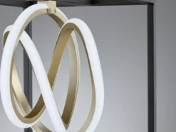 LED Pendelleuchte GISI Schwarz Gold dimmbar & Tageslicht, Breite 25cm