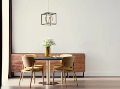 LED Pendelleuchte GISI Schwarz Gold dimmbar & Tageslicht, Breite 25cm