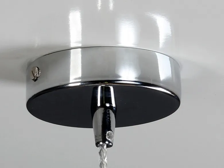 LED Pendelleuchte Glaskugel Wellenmuster in Transparent, Ø 33cm