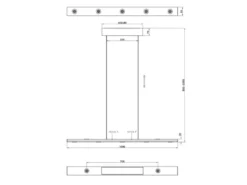 LED Pendelleuchte GRAHAM dimmbar & stufenlos höhenverstellbar, Schwarz, B: 109cm