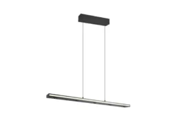 LED Pendelleuchte GRAHAM dimmbar & stufenlos höhenverstellbar, Schwarz, B: 109cm
