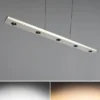 LED Pendelleuchte GRAHAM dimmbar & stufenlos höhenverstellbar, Silber, B: 109cm