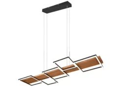 LED Pendelleuchte HARPER dimmbar Holzbrett naturbelassen, Breite 115cm