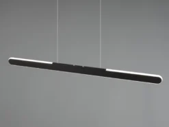 LED Pendelleuchte HELIOS Schwarz dimmbar & höhenverstellbar bis 150cm, B: 100cm