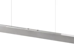 LED Pendelleuchte HELIOS Silber dimmbar & höhenverstellbar bis 150cm, B: 100cm