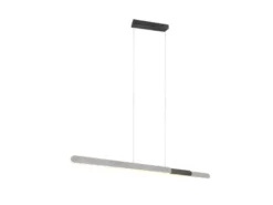 LED Pendelleuchte HELIOS Silber dimmbar & ausziehbar, max. Breite 130cm