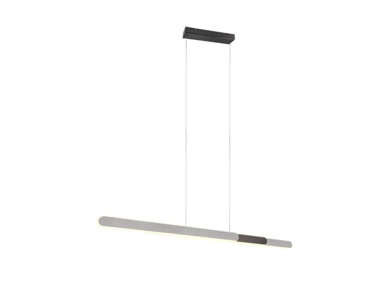 LED Pendelleuchte HELIOS Silber dimmbar & ausziehbar, max. Breite 130cm