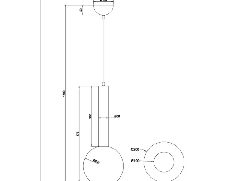 LED Pendelleuchte Industrial einflammig Rauchglas - Glaskugel, Ø 20cm