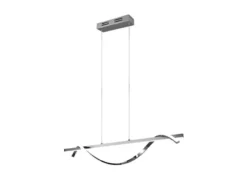 LED Pendelleuchte ISABEL Spirale in Chrom, 3 Stufen Dimmer, Breite 100cm
