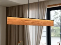 LED Pendelleuchte KALEA aus Naturholz dimmbar, Breite 110cm