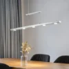 LED Pendelleuchte LACAL Silber dimmbar & höhenverstellbar, Breite 100cm